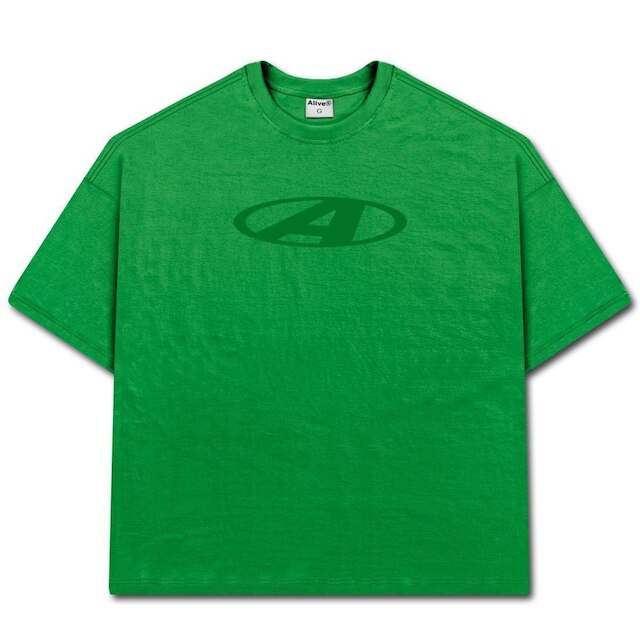 Camiseta Alive Oversized Emboss Verde