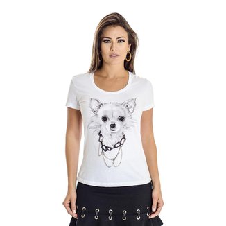 Camiseta Ana Hickmann Chihuahua Feminina