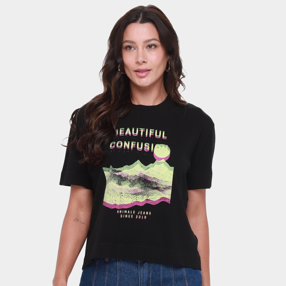 Camiseta Manga Uma Princesa Feminino Sisal Jeans Compre Online