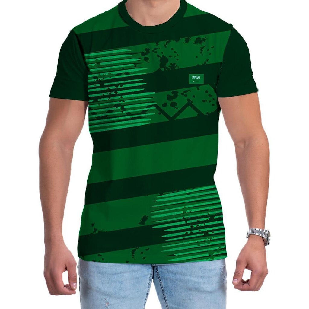 Camiseta Arábia Saudita Masculina Copa Premium Futebol 2022