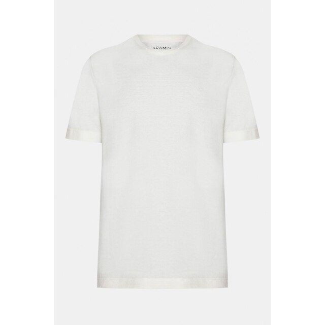 Camiseta Aramis Crepe Algodão Manga Curta Off White