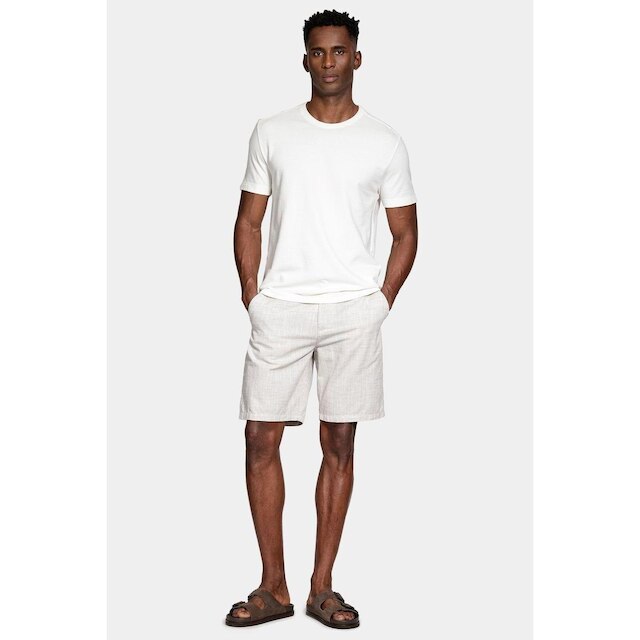 Camiseta Aramis Crepe Algodão Manga Curta Off White