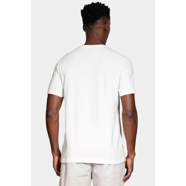 Camiseta Aramis Crepe Algodão Manga Curta Off White