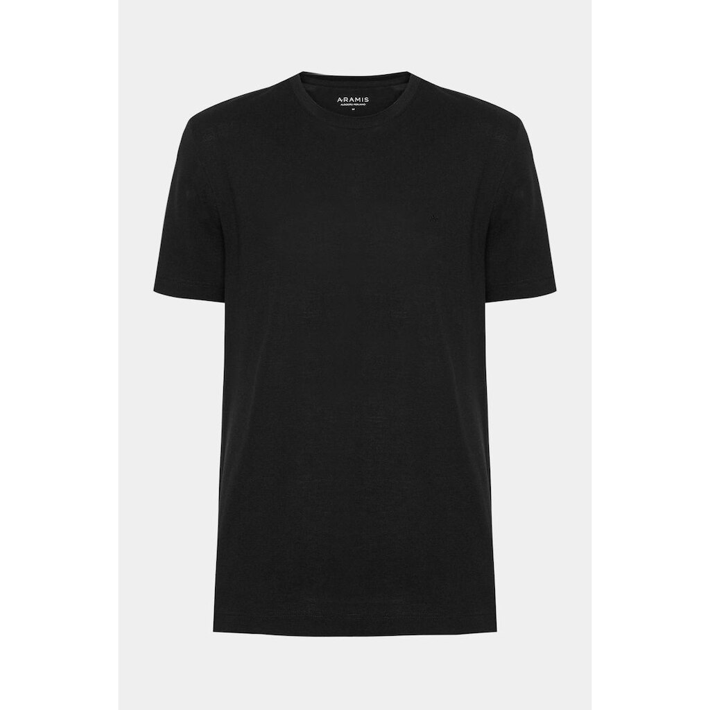 Camiseta Aramis Manga Curta Algodão Peruano Preto