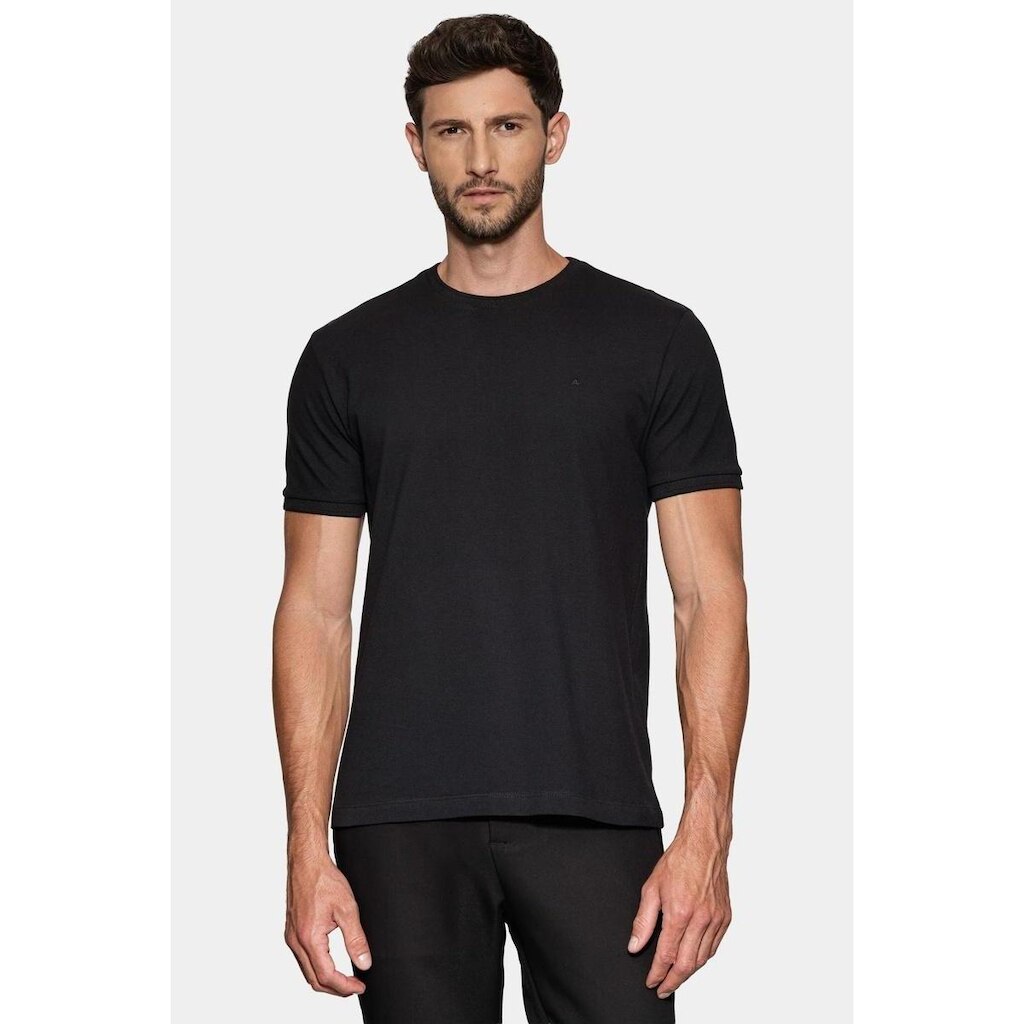 Camiseta Aramis Manga Curta Piquet Gola Jacquard