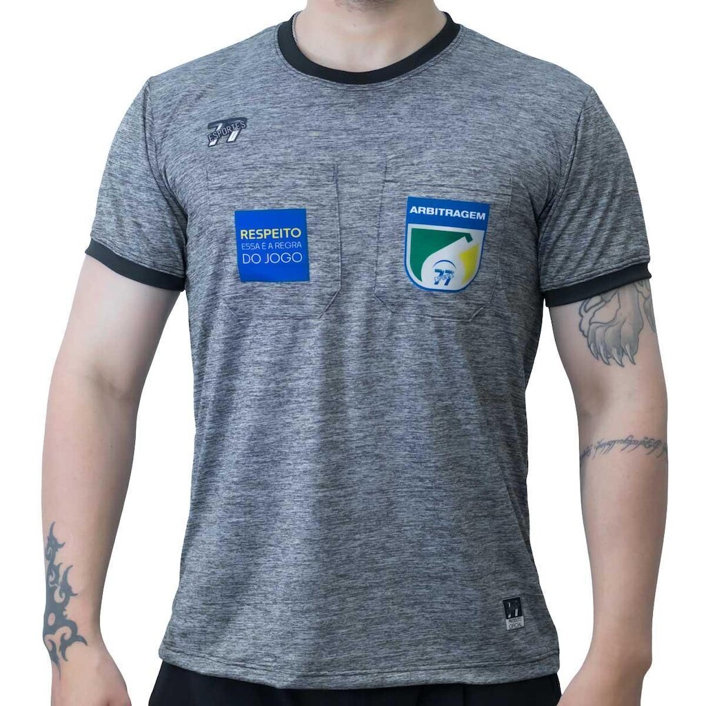 Camiseta Árbitro Dry Melange Mescla Premium