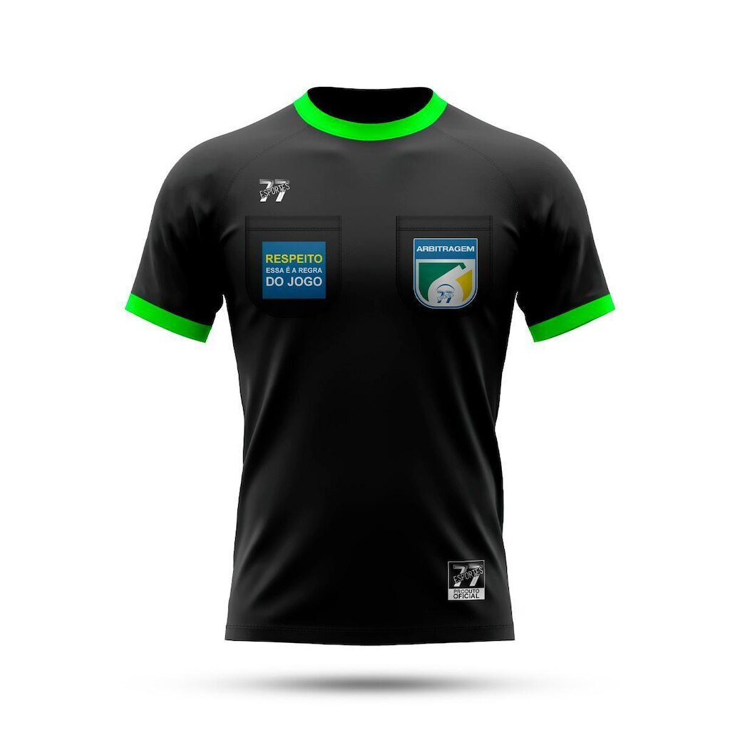 Camiseta Árbitro Futebol Profissional Dry Com Bolso