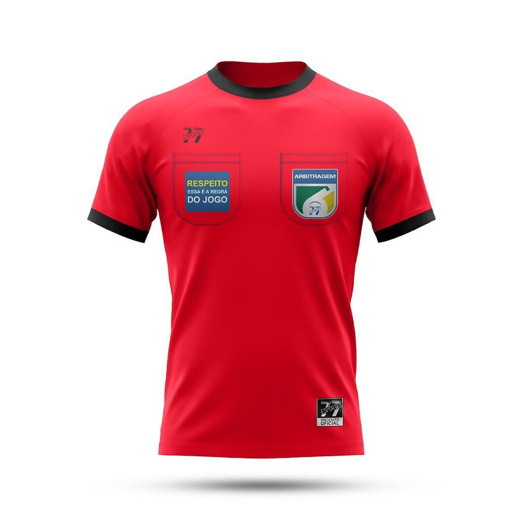 Camiseta Árbitro Futebol Profissional Dry Com Bolso