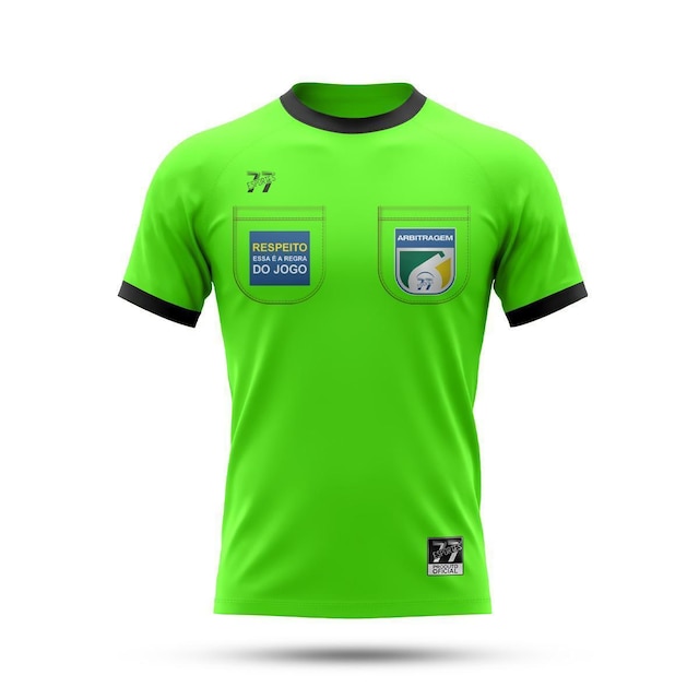 Camiseta Árbitro Futebol Profissional Dry Com Bolso