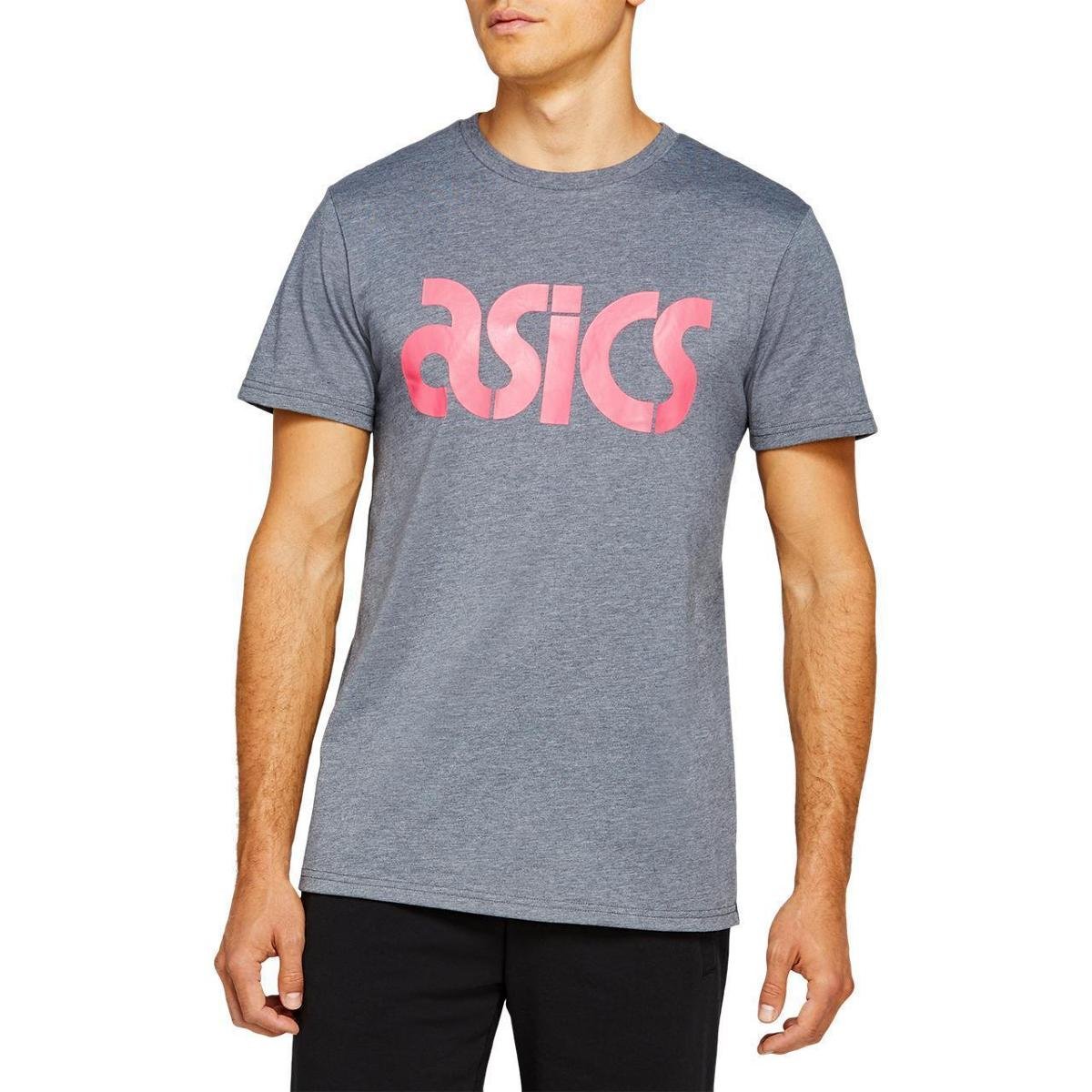 Camiseta Asics JSY BL Manga Curta - Cinza Menor preço em Camiseta Asics JSY BL Manga Curta - Cinza