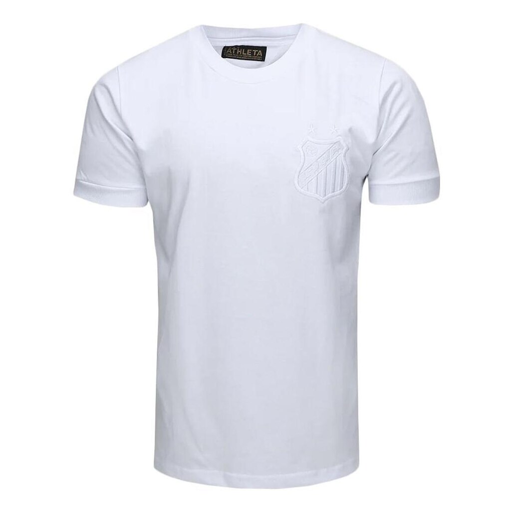 CAMISETA ATHLETA SANTOS MONOCROMÁTICA MASCULINO - BRANCO P