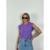 Camiseta Aveloz Feminina Muscle Tee com elástico Roxo - Roxo