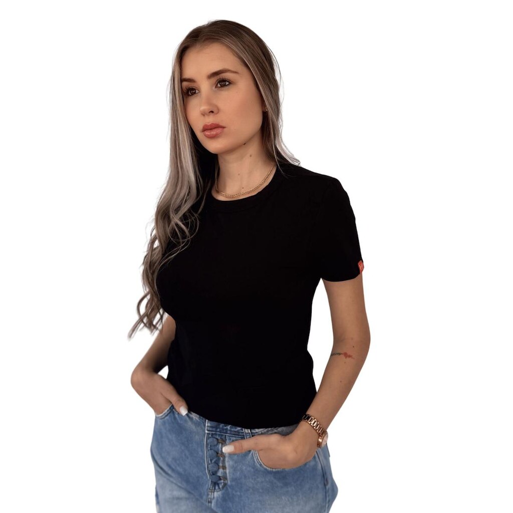 Camiseta Baby Look Básica Lisa Premium Valansuelo