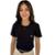 Camiseta Baby Look Cotton Preta com Logo Premium Valansuelo - Preto