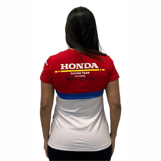 CAMISETA BABY LOOK FEMININA HONDA RACING HRC RR MOTOGP