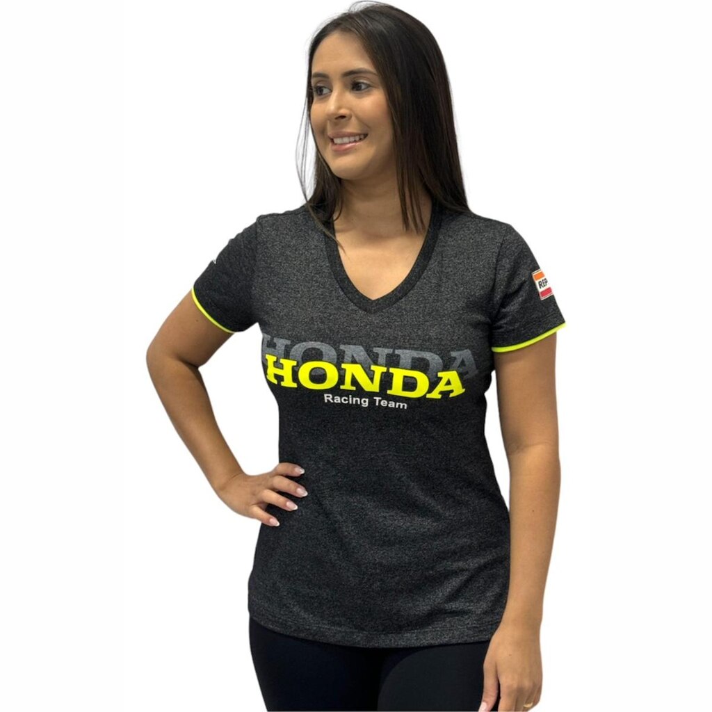 CAMISETA BABY LOOK FEMININA HONDA RACING HRC RR