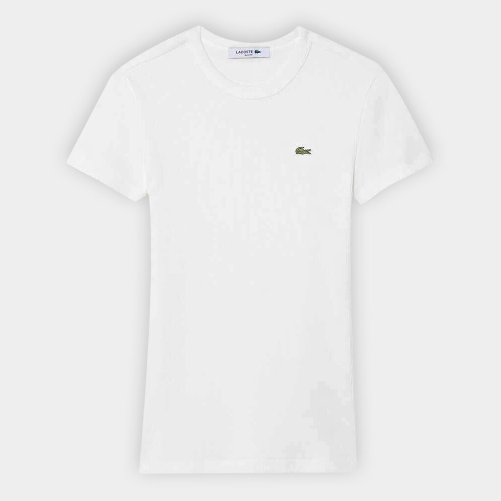 Camiseta Baby Look Lacoste Canelada Feminina