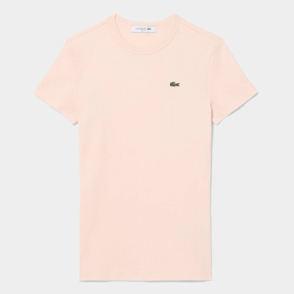 Camiseta Baby Look Lacoste Canelada Feminina