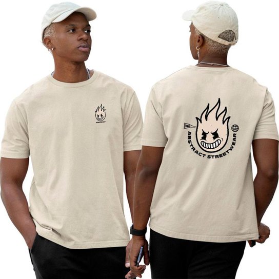 Camiseta Basica Algodão Fireball Mode Street Abstract