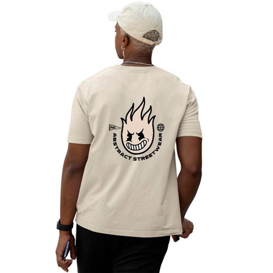 Camiseta Basica Algodão Fireball Mode Street Abstract