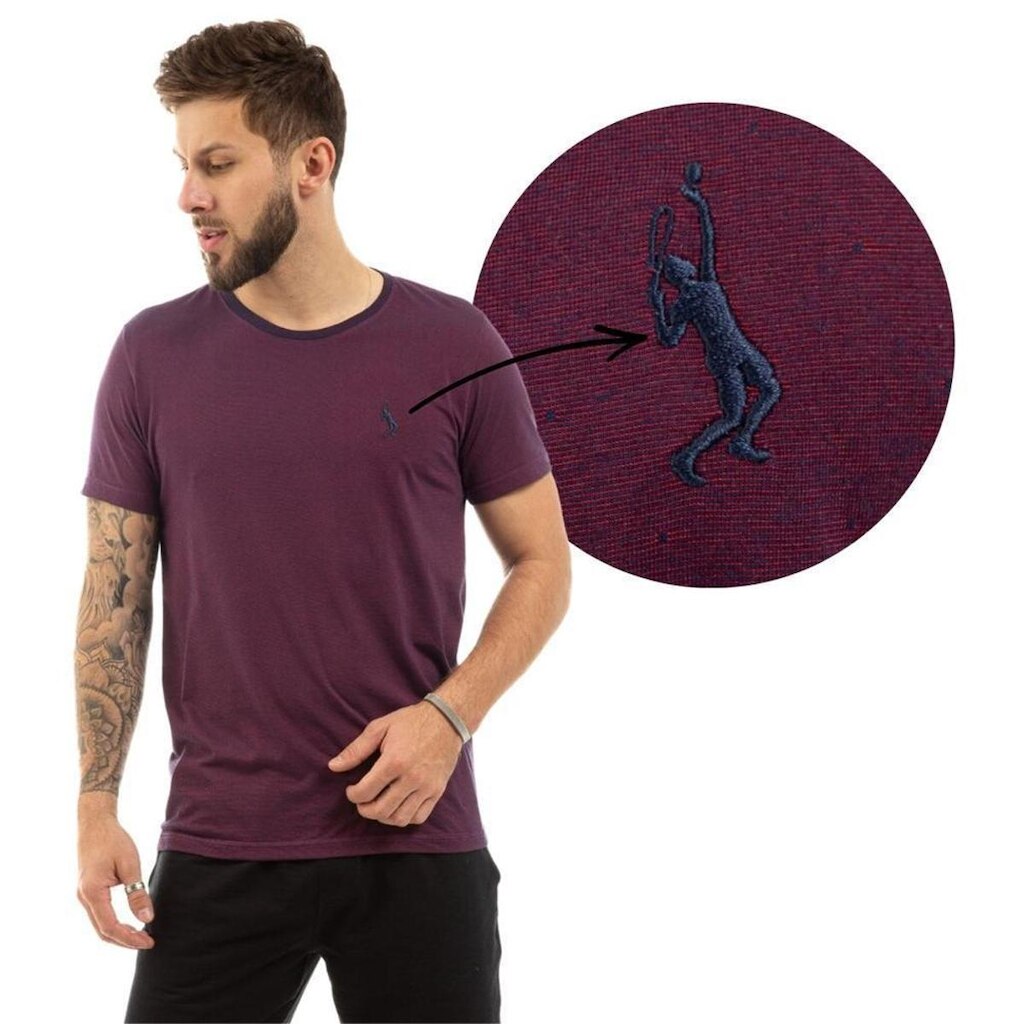 Camiseta Básica Casual Masculina Confortável em Malha Leve