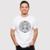 Camiseta Básica Gola Redonda Estampada 100% Algodão Premium Medalha São Bento - Branco