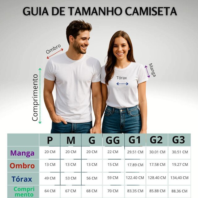 Camiseta Básica Gola Redonda TShirt Estampada Vem ao Seu Reino