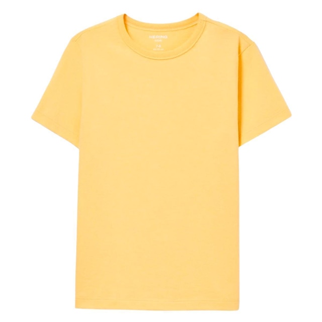 Camiseta Básica Hering Kids Infantil Menino Manga Curta Slim Amarelo