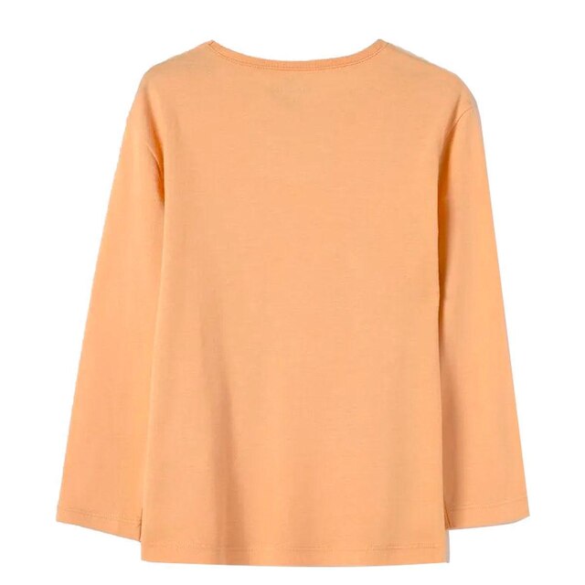 Camiseta Básica Hering kids Infantil Menino Toddler Manga Longa Laranja