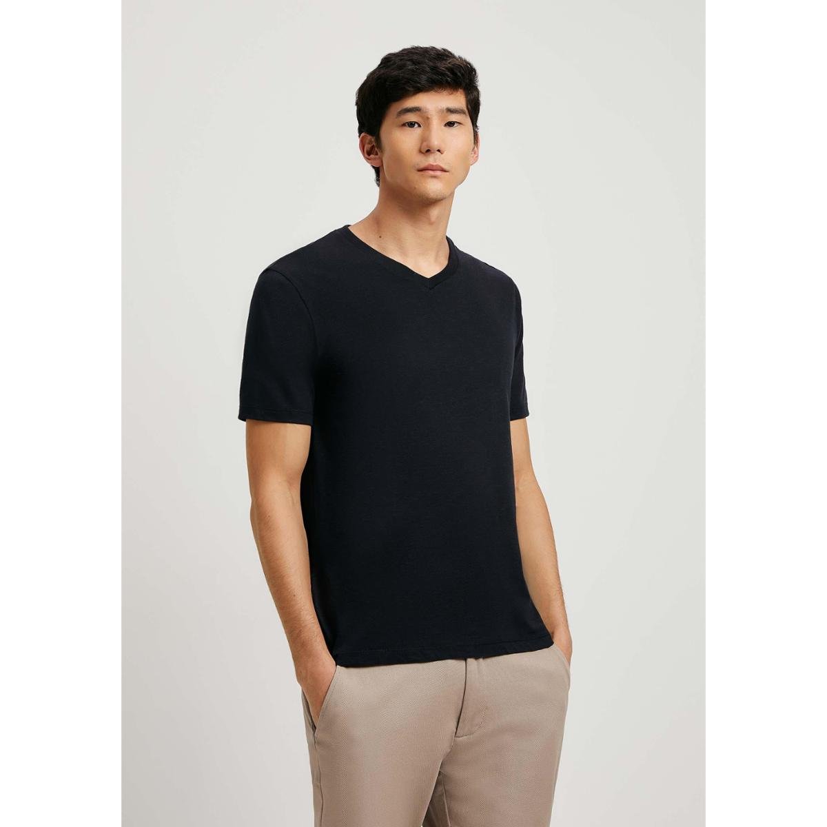Camiseta Básica Hering Slim Em Flamê Masculina Menor preço em Camiseta Básica Hering Slim Em Flamê Masculina