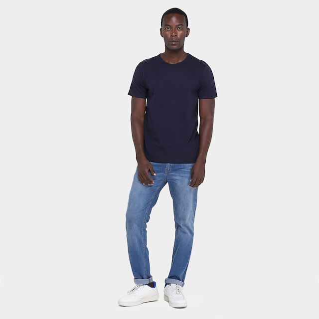 Camiseta Básica Hering Slim Manga Curta Masculina