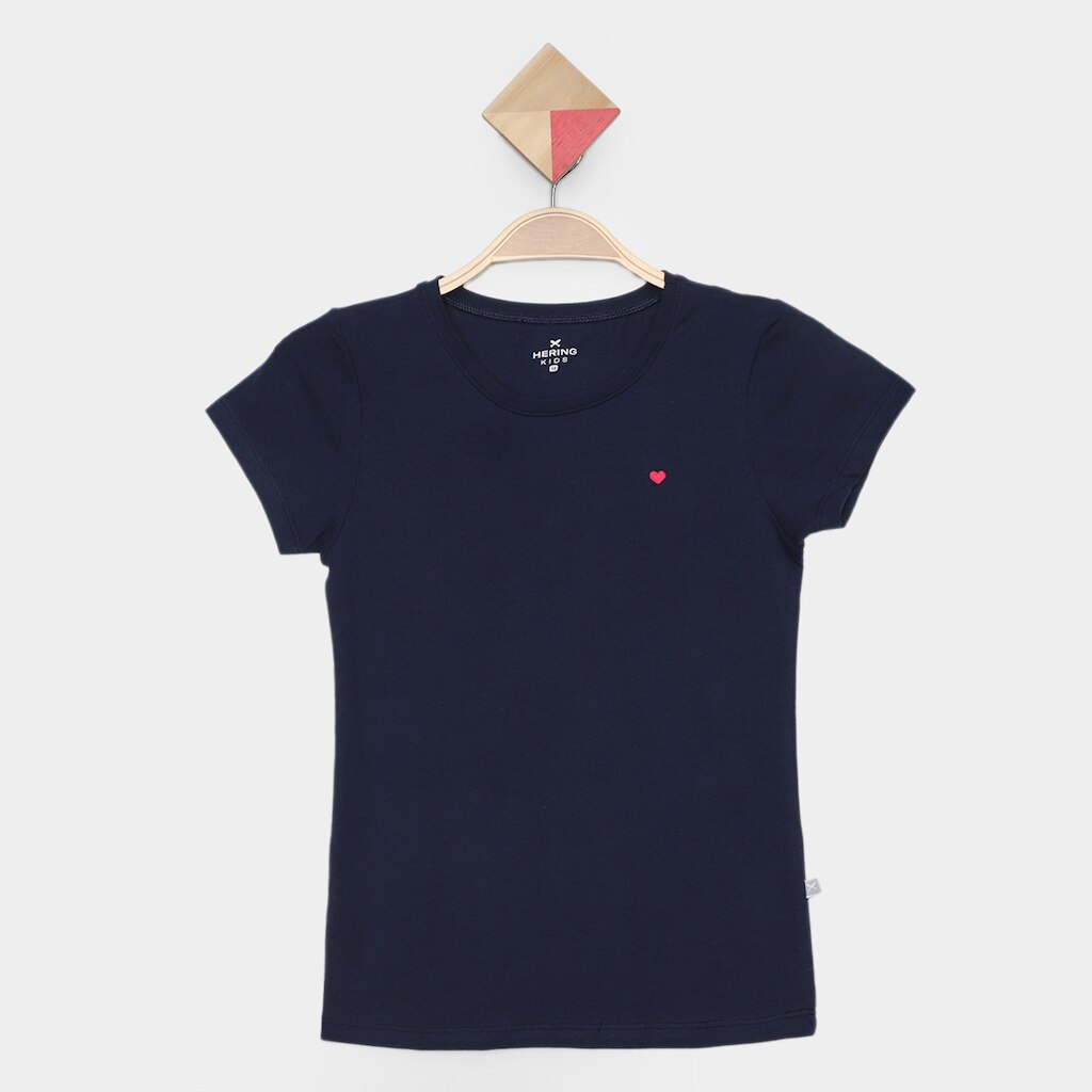 Camiseta Básica Infantil Hering Manga Curta Feminina