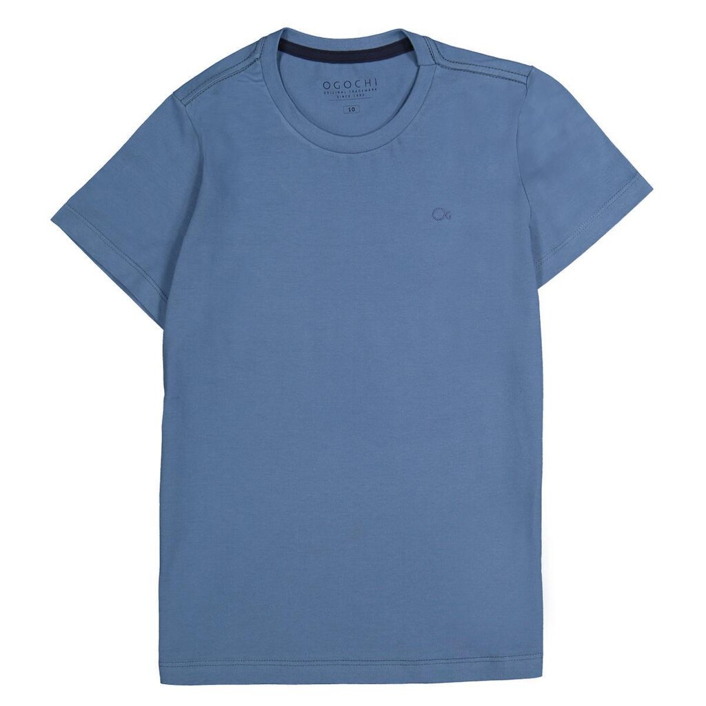 Camiseta Básica Infantil Menino Azul Inverno Ogochi