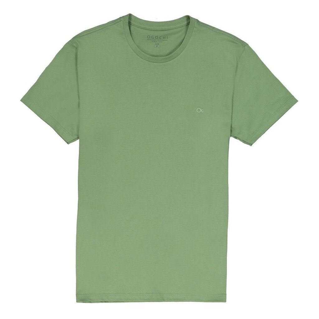 Camiseta Básica Infantil Menino Verde Militar Ogochi