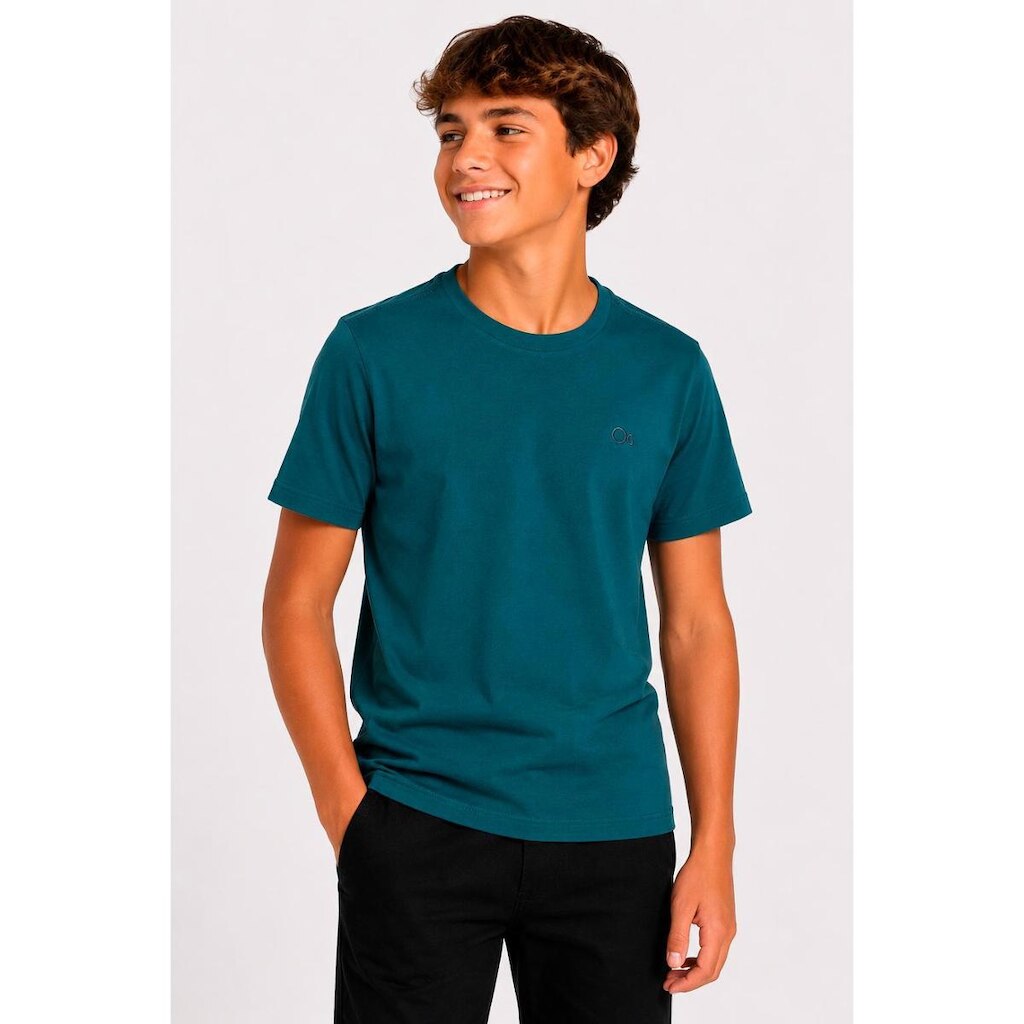 Camiseta Básica Infantil Menino Verde Ogochi 1000