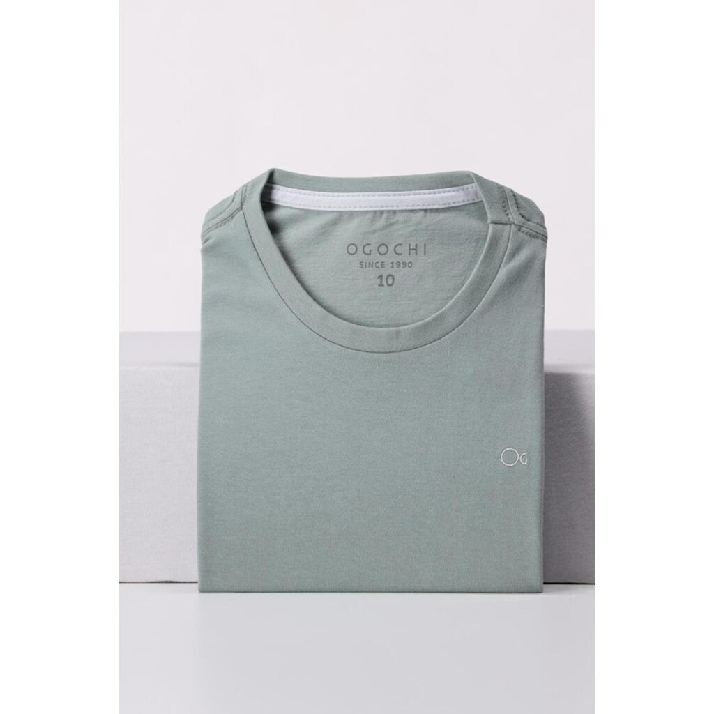 Camiseta Básica Infantil Menino Verde Ogochi Verde 5808