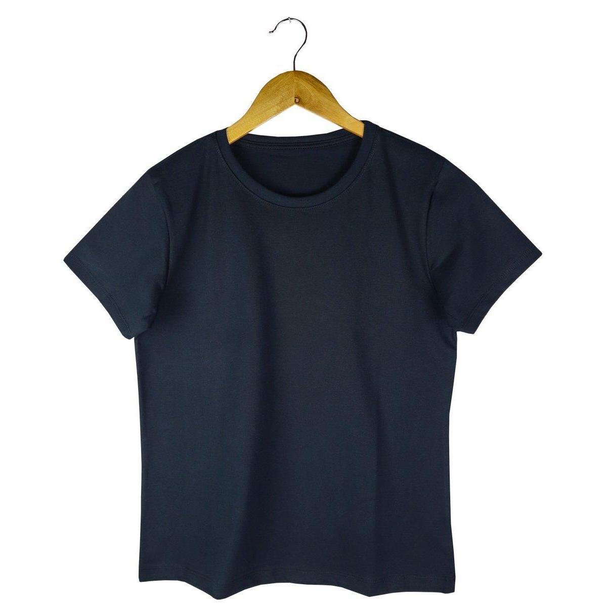 Camiseta Básica Lisa Feminina Algodão - Universo Básico - Preto é boa?