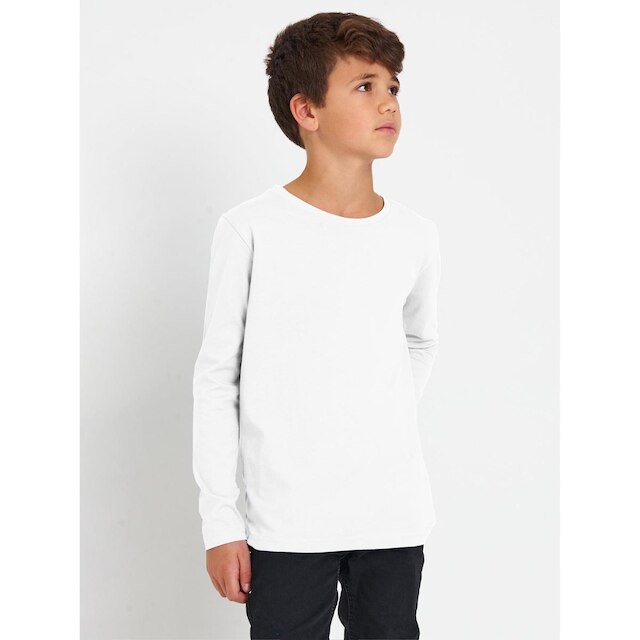 Camiseta Básica Manga Longa Infantil Unissex