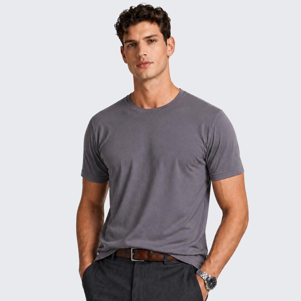 Camiseta Básica Masculina Algodão Manga Curta
