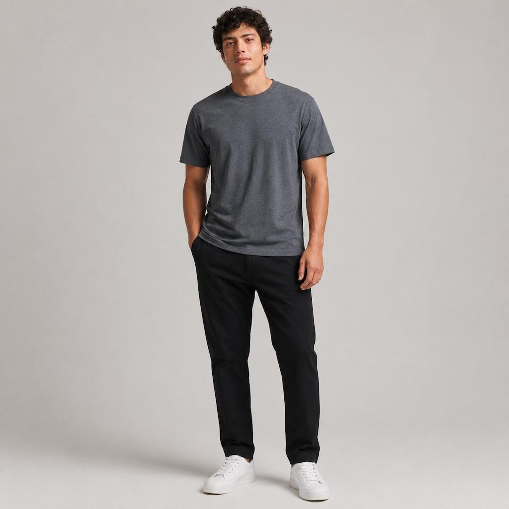 Camiseta Básica Masculina Casual Slim Fitness