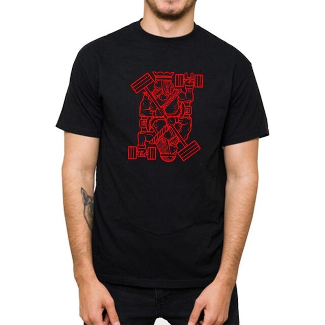 Camiseta basica Masculina Estampa "Baralho Forte" - Tecido 100% Algodão -