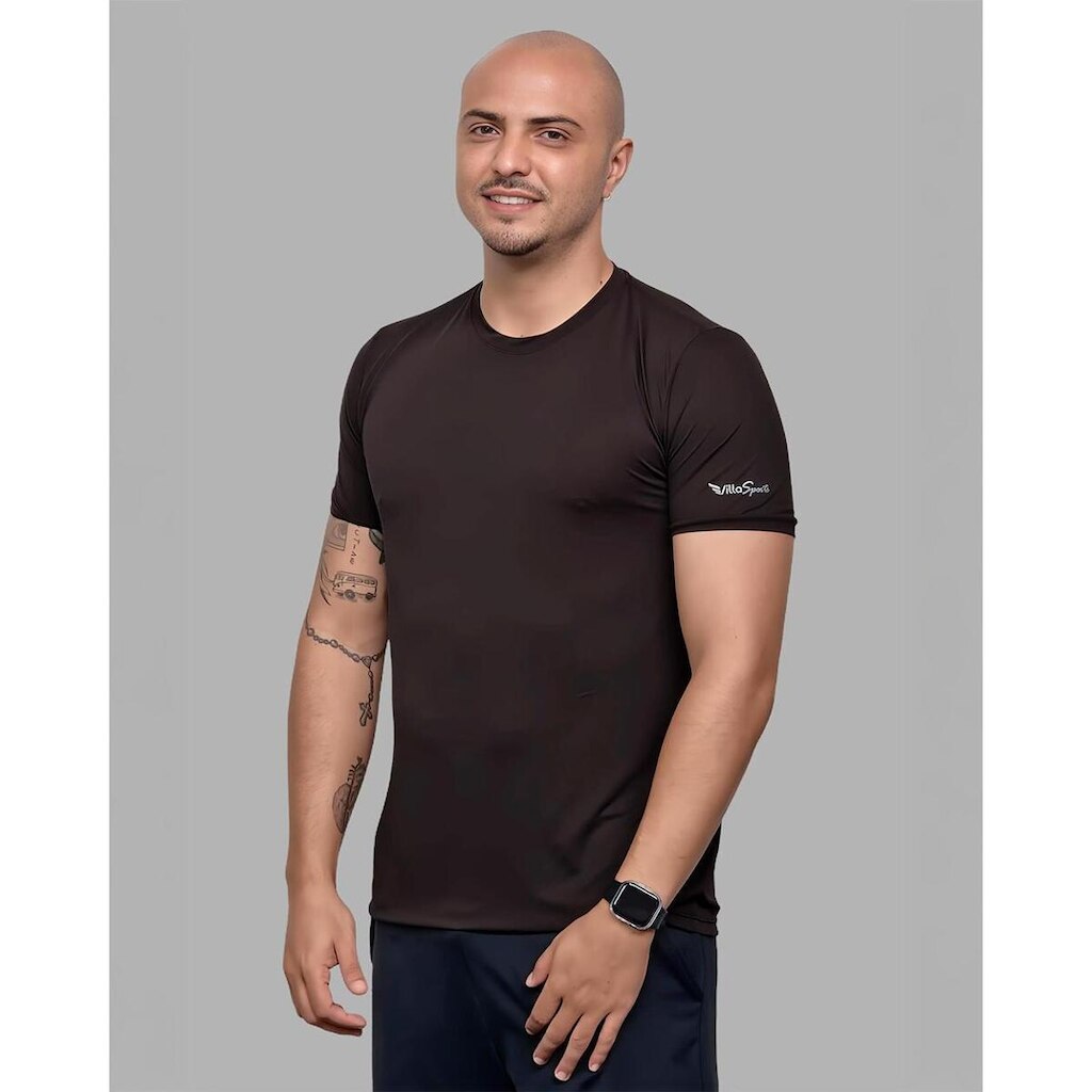 Camiseta Básica Pró Dry Poliamida Secagem Rápida Treino Villa Sports