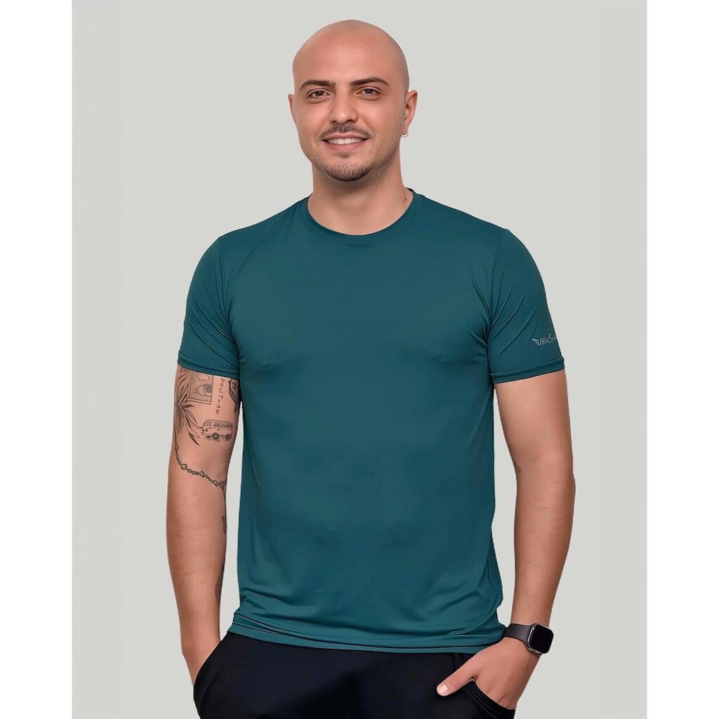 Camiseta Básica Pró Dry Poliamida Secagem Rápida Treino Villa Sports