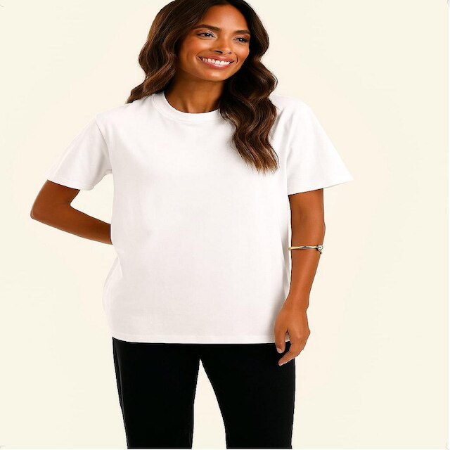 Camiseta Básica Unissex Algodão Confortável Dia A Dia Branco