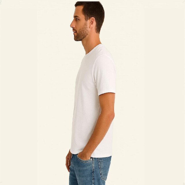 Camiseta Básica Unissex Algodão Confortável Dia A Dia Branco