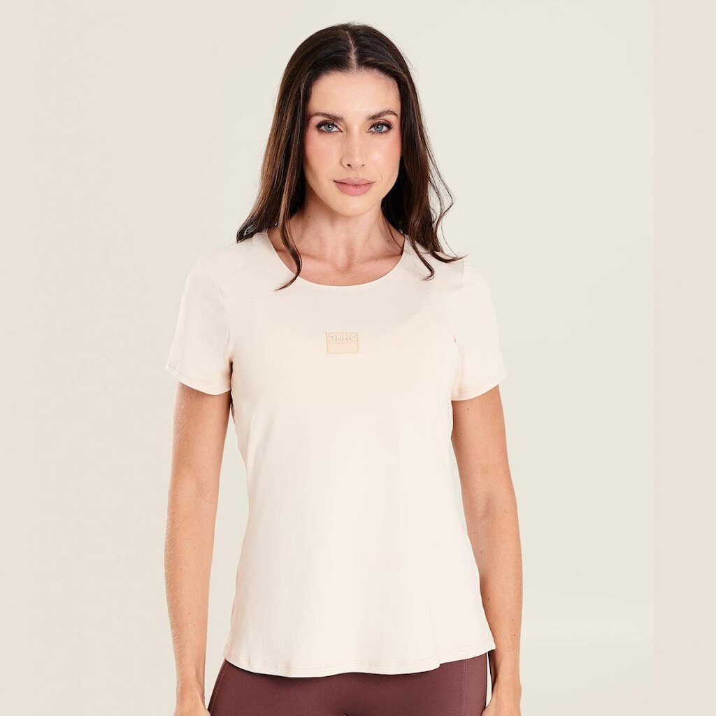 Camiseta Basics Gola Redonda Branco Microfibra Donna Carioca