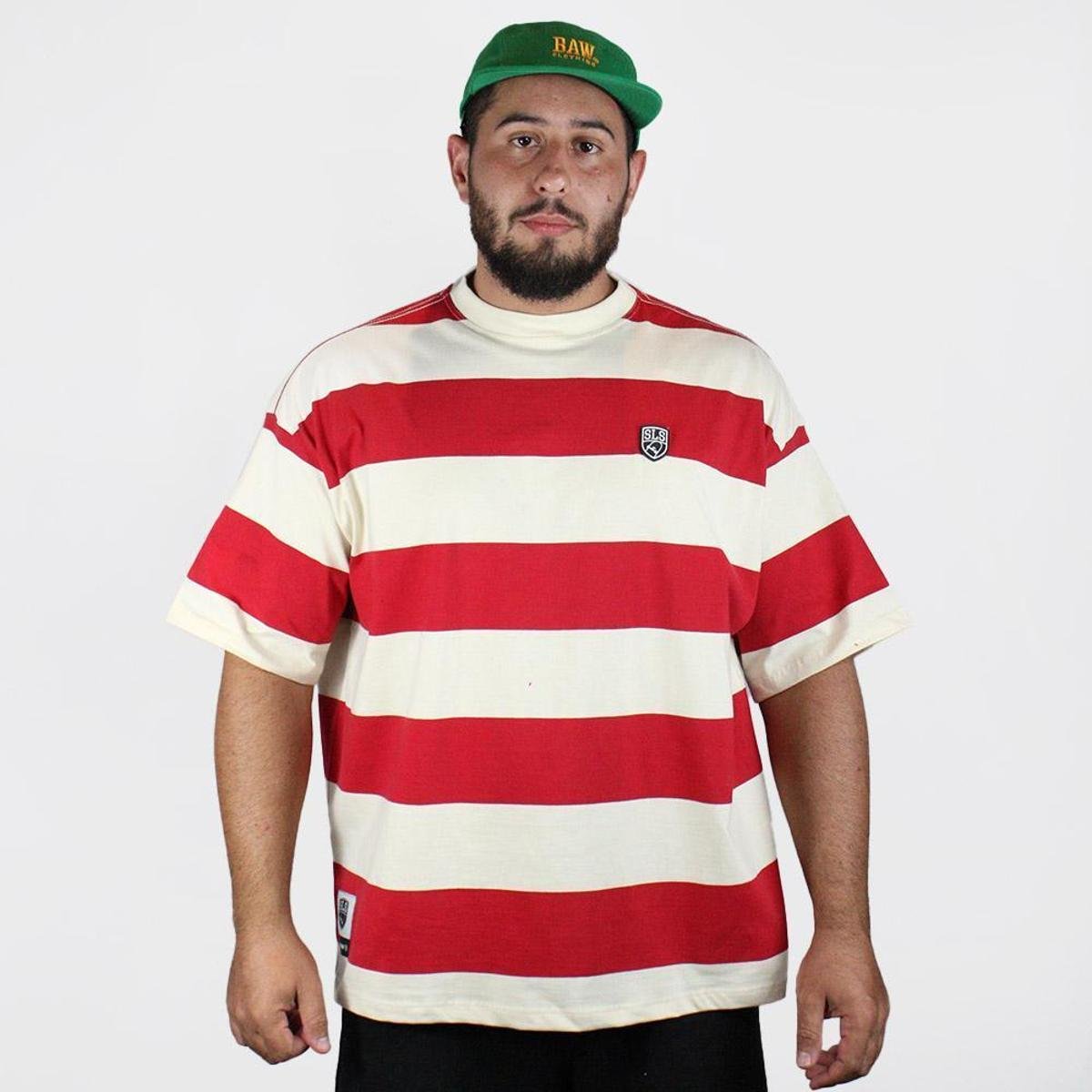 Camiseta Baw New Over X SLS Stripes Off White | Zattini