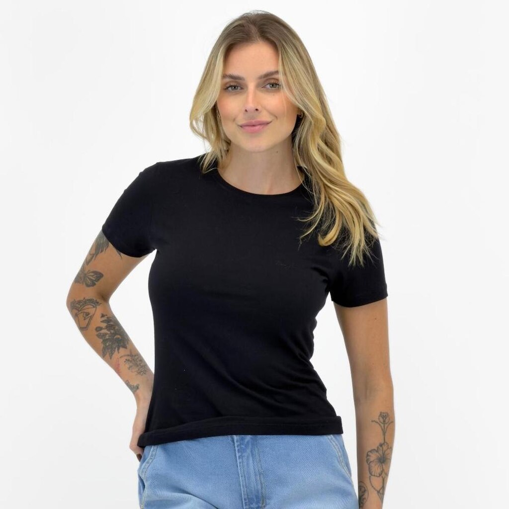 Camiseta Beagle T-Shirt Básica Manga Curta Gola Redonda Feminina