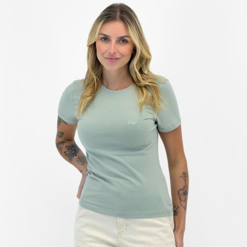 Camiseta Beagle T-Shirt Básica Manga Curta Gola Redonda Feminina