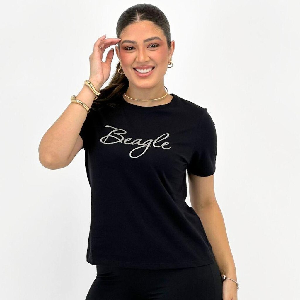 Camiseta Beagle T-shirt Manga Curta Feminina